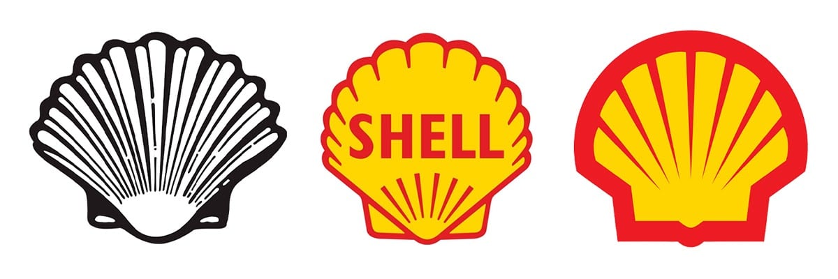 Evolution of Shell logo